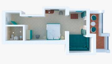 Фото номера Двухместный номер с 1 кроватью и террасой Отель Oliva Blanc г. Бердянск 4